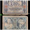 Image 1 : 1915 Imperial Germany 20 Mark Note P: 63 Grades f+