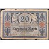 Image 2 : 1915 Imperial Germany 20 Mark Note P: 63 Grades f+
