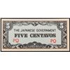 Image 2 : 1942 Philippines Under Japanese Occupation (JIM) 5 Centavos Note P: 103A Grades Select CU