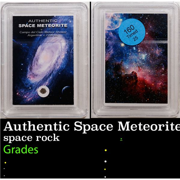 Authentic Space Meteorite - Campo Del Cielo Meteor Shower Argentina c. 2200 BC Graded By INB