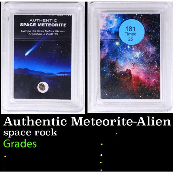 Authentic Meteorite-Alien Shape Campo Del Cielo From 2200 BCE Graded By INB