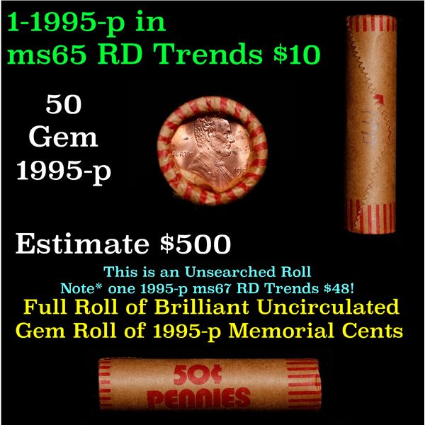Shotgun Lincoln 1c roll, 1995-p 50 pcs Brandt Wrapper.