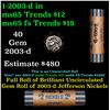 Image 1 : Shotgun Jefferson 5c roll, 2003-d 40 pcs Coin-Tainer Wrapper