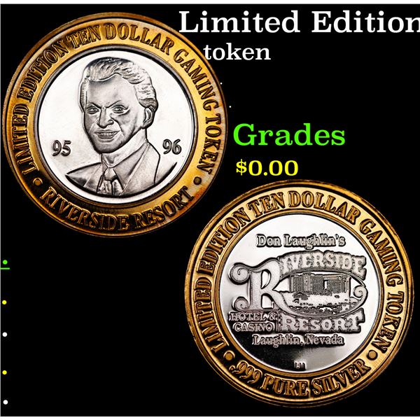 Limited Edition Silver $10 Las Vegas Gaminc and Casino Token Riverside Resort Grades