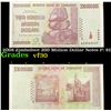 Image 1 : 2008 Zimbabwe 200 Million Dollar Notes P: 81B Grades vf++