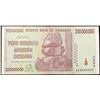 Image 2 : 2008 Zimbabwe 200 Million Dollar Notes P: 81B Grades vf++