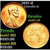 Image 1 : 1957-d Lincoln Cent 1c Grades GEM++ Unc RD