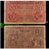 Image 1 : 1918 Imperial Germany 20 Mark Note P: 57 Grades f+