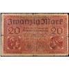 Image 2 : 1918 Imperial Germany 20 Mark Note P: 57 Grades f+