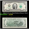 Image 1 : 2003 $2 Green Seal Federal Reseve Note Grades Choice AU/BU Slider