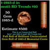 Image 1 : Shotgun Lincoln 1c roll, 1985-d 50 pcs Brandt Wrapper.