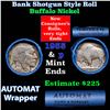 Image 1 : Buffalo Nickel Shotgun Roll in Old Bank Style 'Abbott Coin Counter Automat Horn & Hardart' Wrapper 1