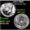 Image 1 : 1965 SMS Kennedy Half Dollar 50c Grades sp67 cam