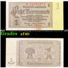 Image 1 : 1937 Weimar Germany 1 Rentermark Note P: 1773B Grades xf