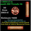 Image 1 : Shotgun Lincoln 1c roll, 2003-d 50 pcs Bank Wrapper.