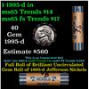 Image 1 : Shotgun Jefferson 5c roll, 1995-d 40 pcs Coin-Tainer Wrapper
