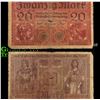 Image 1 : 1918 Imperial Germany 20 Mark Note P: 57 Grades f+