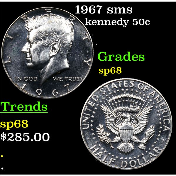 1967 sms Kennedy Half Dollar 50c Grades sp68