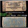 Image 1 : 1864 $10 Confederate Note, T68 Grades vf++