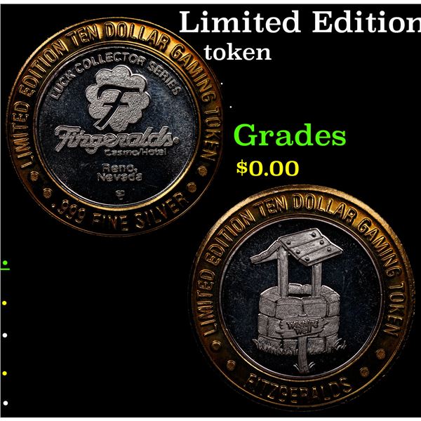 Limited Edition Silver $10 Las Vegas Gaminc and Casino Token Fitzgerald's Casino Grades