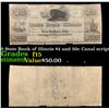 Image 1 : 1840 State Bank of illinois $2 and 50c Canal script Note Grades f+