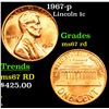 Image 1 : 1967-p Lincoln Cent 1c Grades GEM++ Unc RD