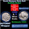 Image 1 : Buffalo Nickel Shotgun Roll in Old Bank Style 'Abbott Coin Counter AutoMat' Wrapper 1928 & p Mint En