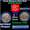 Image 1 : Buffalo Nickel Shotgun Roll in Old Bank Style 'Abbott Coin Counter AutoMat' Wrapper 1936 & p Mint En