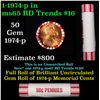 Image 1 : Shotgun Lincoln 1c roll, 1974-p 50 pcs Brandt 50c Wrapper.