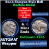 Image 1 : Buffalo Nickel Shotgun Roll in Old Bank Style 'Abbott Coin Counter AutoMat' Wrapper 1936 & s Mint En