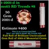 Image 1 : Shotgun Lincoln 1c roll, 2001-d 50 pcs Brandt 50c Wrapper.