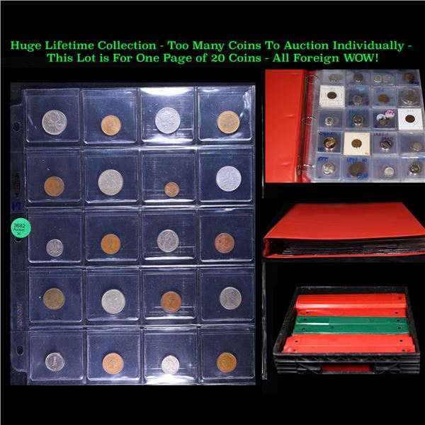 Huge Liifetime Collection - Too Many Coins To Auction Individually - This Lot is For One Page of 20 