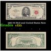 Image 1 : 1963 $5 Red seal United States Note Grades vf+