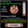 Image 1 : Shotgun Lincoln 1c roll, 1979-d 50 pcs Brandt 50c Wrapper.