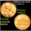 Image 1 : 1960-p sm date Lincoln Cent 1c Grades GEM+ Unc RD