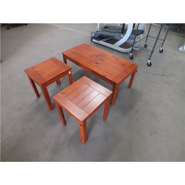 3pc Wooden Table Set