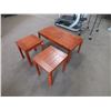 Image 1 : 3pc Wooden Table Set