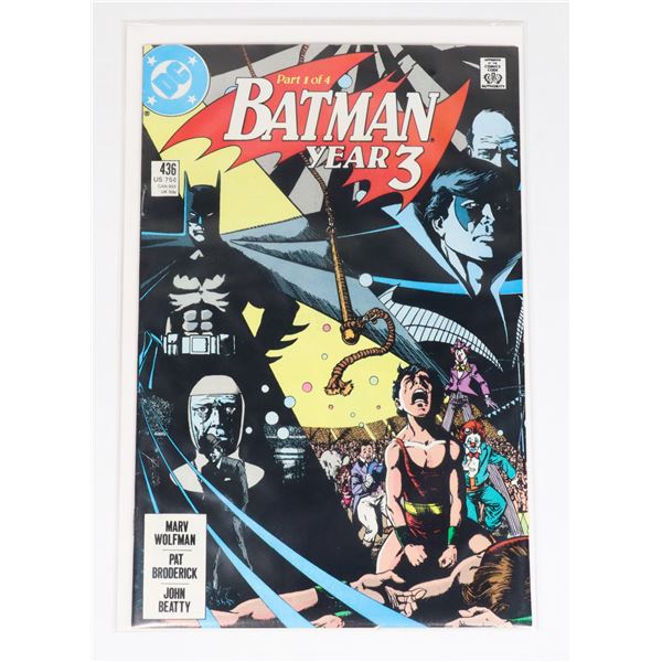 DC PART 1 OF 4 BATMAN YEAR 3 ISSUE 436 Dc part 1 of 4 batman year 3 issue 436