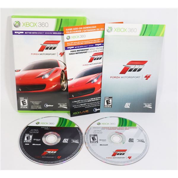 XBOX360 FORZA 4 MOTORSPORT RACING