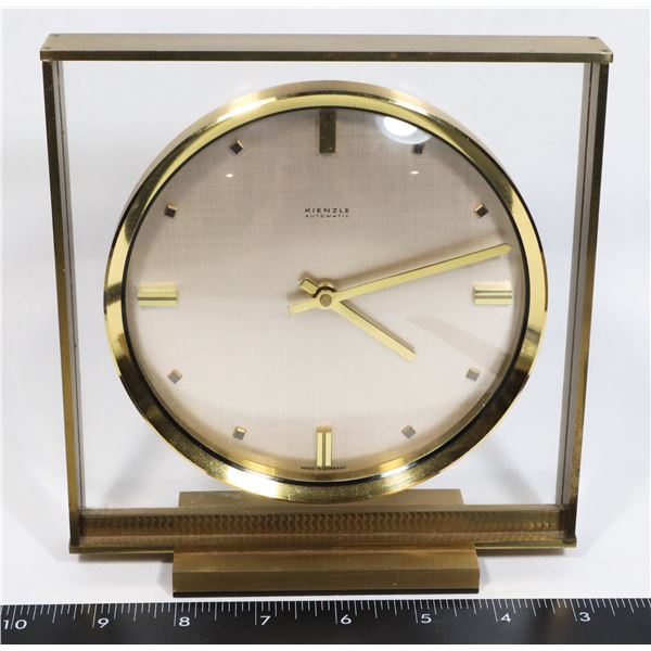 VINTAGE KIENZLE AUTOMATIC BRASS CLOCK