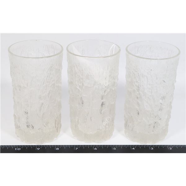 GOEBEL GERMANY BARK GLASS SET OF 3