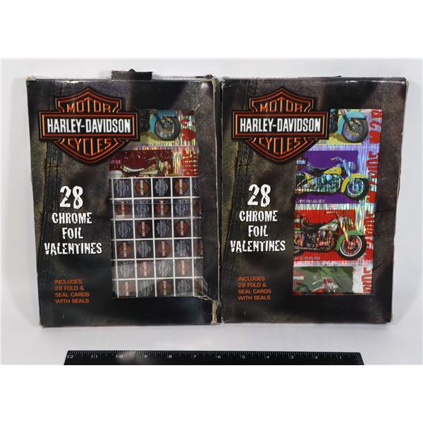 TWO SETS OF HARLEY DAVIDSON CHROME FOIL