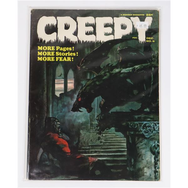 A WARREN MAGAZINE CREEPY ISSUE #6 DECEMBER