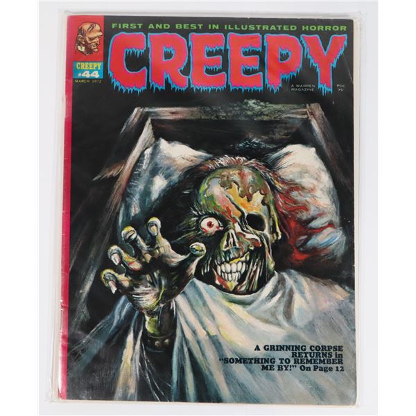 A WARREN MAGAZINE CREEPY ISSUE #44 MARCH 1972