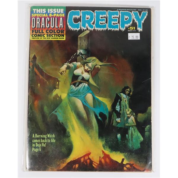 A WARREN MAGAZINE CREEPY ISSUE #51 MARCH 1973