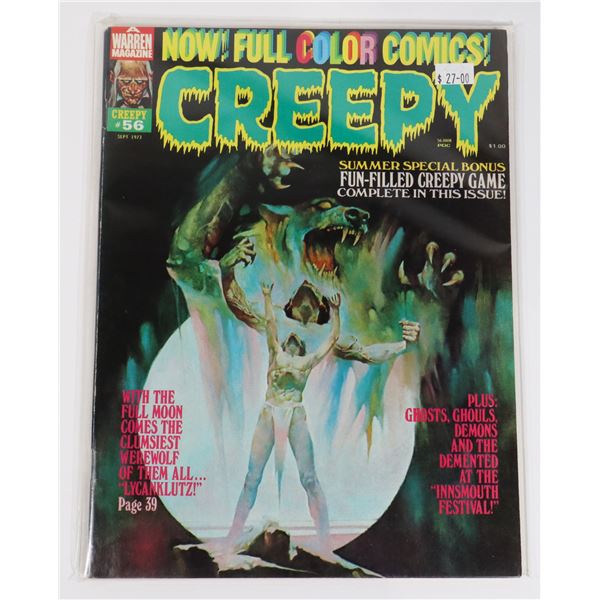 A WARREN MAGAZINE CREEPY ISSUE #56 SEPTEMBER 1973