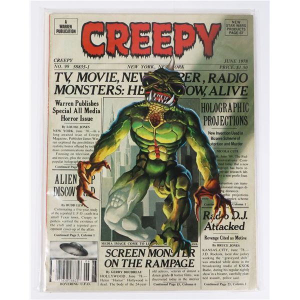 A WARREN MAGAZINE CREEPY ISSUE #98 JUNE 1978