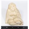 Image 1 : UNSIGNED CARVED STONE NATIVE FIGURE