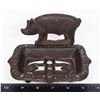 Image 1 : ANTIQUE CAST IRON "PIG" SOAP DISH