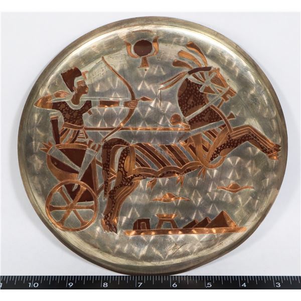 EGYPTIAN  HORSE & CHARIOT  HANGING PLATE